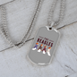 The Beagles Necklace Stainless Steel or 18k Gold Dog Tag 24" Chain-Express Your Love Gifts