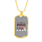 The Beagles Necklace Stainless Steel or 18k Gold Dog Tag 24" Chain-Express Your Love Gifts