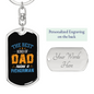 The Best Dad Fisherman Fishing Keychain Stainless Steel or 18k Gold Dog Tag Keyring-Express Your Love Gifts