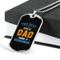 The Best Dad Fisherman Fishing Necklace Stainless Steel or 18k Gold Dog Tag 24" Chain-Express Your Love Gifts