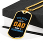 The Best Dad Fisherman Fishing Necklace Stainless Steel or 18k Gold Dog Tag 24" Chain-Express Your Love Gifts