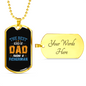 The Best Dad Fisherman Fishing Necklace Stainless Steel or 18k Gold Dog Tag 24" Chain-Express Your Love Gifts
