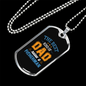 The Best Dad Fisherman Fishing Necklace Stainless Steel or 18k Gold Dog Tag 24" Chain-Express Your Love Gifts