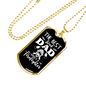 The Best Kind Dad Firefighter Gift Stainless Steel or 18k Gold Dog Tag 24" Chain-Express Your Love Gifts
