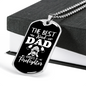 The Best Kind Dad Firefighter Gift Stainless Steel or 18k Gold Dog Tag 24" Chain-Express Your Love Gifts