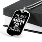 The Best Kind Mom Firefighter Gift Stainless Steel or 18k Gold Dog Tag 24" Chain-Express Your Love Gifts