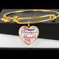The Best Teachers Teach From The Heart Heart Bangle Stainless Steel or 18k Gold 18-22"-Express Your Love Gifts