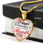 The Best Teachers Teach From The Heart Necklace Stainless Steel or 18k Gold Heart Pendant 18-22"-Express Your Love Gifts