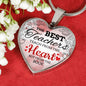 The Best Teachers Teach From The Heart Necklace Stainless Steel or 18k Gold Heart Pendant 18-22"-Express Your Love Gifts