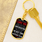 The Best Thing Happened To Me Keychain Stainless Steel or 18k Gold Dog Tag Keyring-Express Your Love Gifts