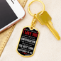 The Best Thing Happened To Me Keychain Stainless Steel or 18k Gold Dog Tag Keyring-Express Your Love Gifts