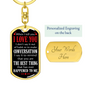 The Best Thing Happened To Me Keychain Stainless Steel or 18k Gold Dog Tag Keyring-Express Your Love Gifts