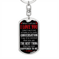 The Best Thing Happened To Me Keychain Stainless Steel or 18k Gold Dog Tag Keyring-Express Your Love Gifts