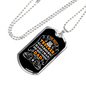 The Best Trucker Dad Dog Tag Stainless Steel or 18k Gold 24" Chain-Express Your Love Gifts