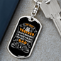 The Best Trucker Dad Swivel Keychain Dog Tag Stainless Steel or 18k Gold-Express Your Love Gifts