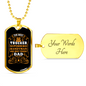 The Best Trucker Superhero Dog Tag Stainless Steel or 18k Gold 24" Chain-Express Your Love Gifts
