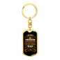 The Best Trucker Superhero Swivel Keychain Dog Tag Stainless Steel or 18k Gold-Express Your Love Gifts