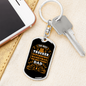 The Best Trucker Superhero Swivel Keychain Dog Tag Stainless Steel or 18k Gold-Express Your Love Gifts