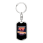The Best View Cycling Keychain Stainless Steel or 18k Gold Dog Tag Keyring-Express Your Love Gifts