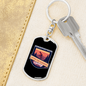 The Best View Cycling Keychain Stainless Steel or 18k Gold Dog Tag Keyring-Express Your Love Gifts