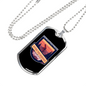 The Best View Hardest Riding Cycling Necklace Stainless Steel or 18k Gold Dog Tag 24"-Express Your Love Gifts