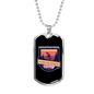 The Best View Hardest Riding Cycling Necklace Stainless Steel or 18k Gold Dog Tag 24"-Express Your Love Gifts