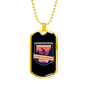 The Best View Hardest Riding Cycling Necklace Stainless Steel or 18k Gold Dog Tag 24"-Express Your Love Gifts