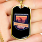 The Best View Hardest Riding Cycling Necklace Stainless Steel or 18k Gold Dog Tag 24"-Express Your Love Gifts