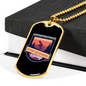 The Best View Hardest Riding Cycling Necklace Stainless Steel or 18k Gold Dog Tag 24"-Express Your Love Gifts