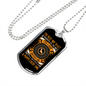 The Best Way Yellow Necklace Stainless Steel or 18k Gold Dog Tag 24" Chain-Express Your Love Gifts