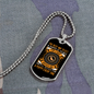 The Best Way Yellow Necklace Stainless Steel or 18k Gold Dog Tag 24" Chain-Express Your Love Gifts
