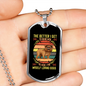 The Better Men Bulldog Necklace Stainless Steel or 18k Gold Dog Tag 24" Chain-Express Your Love Gifts