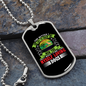 The Better Men Dogs Green Necklace Stainless Steel or 18k Gold Dog Tag 24" Chain-Express Your Love Gifts