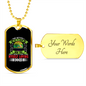 The Better Men Dogs Green Necklace Stainless Steel or 18k Gold Dog Tag 24" Chain-Express Your Love Gifts