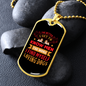The Better Men Dogs Red Necklace Stainless Steel or 18k Gold Dog Tag 24" Chain-Express Your Love Gifts