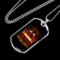 The Better Men Dogs Red Necklace Stainless Steel or 18k Gold Dog Tag 24" Chain-Express Your Love Gifts