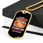 The Better Men Dogs White Necklace Stainless Steel or 18k Gold Dog Tag 24" Chain-Express Your Love Gifts