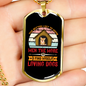 The Better Men Loving Dogs Red Necklace Stainless Steel or 18k Gold Dog Tag 24" Chain-Express Your Love Gifts
