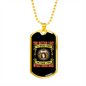 The Better Men Peach Necklace Stainless Steel or 18k Gold Dog Tag 24" Chain-Express Your Love Gifts