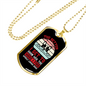 The Better Men Red Necklace Stainless Steel or 18k Gold Dog Tag 24" Chain-Express Your Love Gifts
