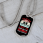 The Better Men Red Necklace Stainless Steel or 18k Gold Dog Tag 24" Chain-Express Your Love Gifts