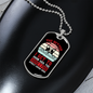The Better Men Red Necklace Stainless Steel or 18k Gold Dog Tag 24" Chain-Express Your Love Gifts