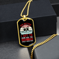 The Better Men Red Necklace Stainless Steel or 18k Gold Dog Tag 24" Chain-Express Your Love Gifts