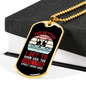 The Better Men Red Necklace Stainless Steel or 18k Gold Dog Tag 24" Chain-Express Your Love Gifts