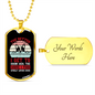 The Better Men Red Necklace Stainless Steel or 18k Gold Dog Tag 24" Chain-Express Your Love Gifts
