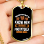 The Better Men White Necklace Stainless Steel or 18k Gold Dog Tag 24" Chain-Express Your Love Gifts