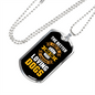 The Better Men Yellow Necklace Stainless Steel or 18k Gold Dog Tag 24" Chain-Express Your Love Gifts
