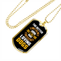 The Better Men Yellow Necklace Stainless Steel or 18k Gold Dog Tag 24" Chain-Express Your Love Gifts