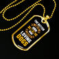 The Better Men Yellow Necklace Stainless Steel or 18k Gold Dog Tag 24" Chain-Express Your Love Gifts