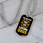 The Better Men Yellow Necklace Stainless Steel or 18k Gold Dog Tag 24" Chain-Express Your Love Gifts